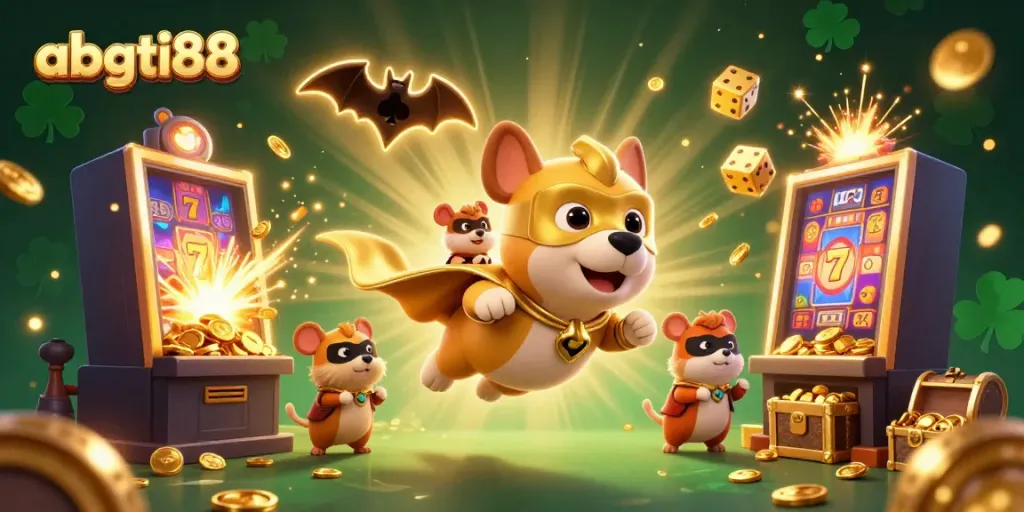 Experience thrilling slots and jackpots at abcti88 with the superhero dog and charming sidekick in action.