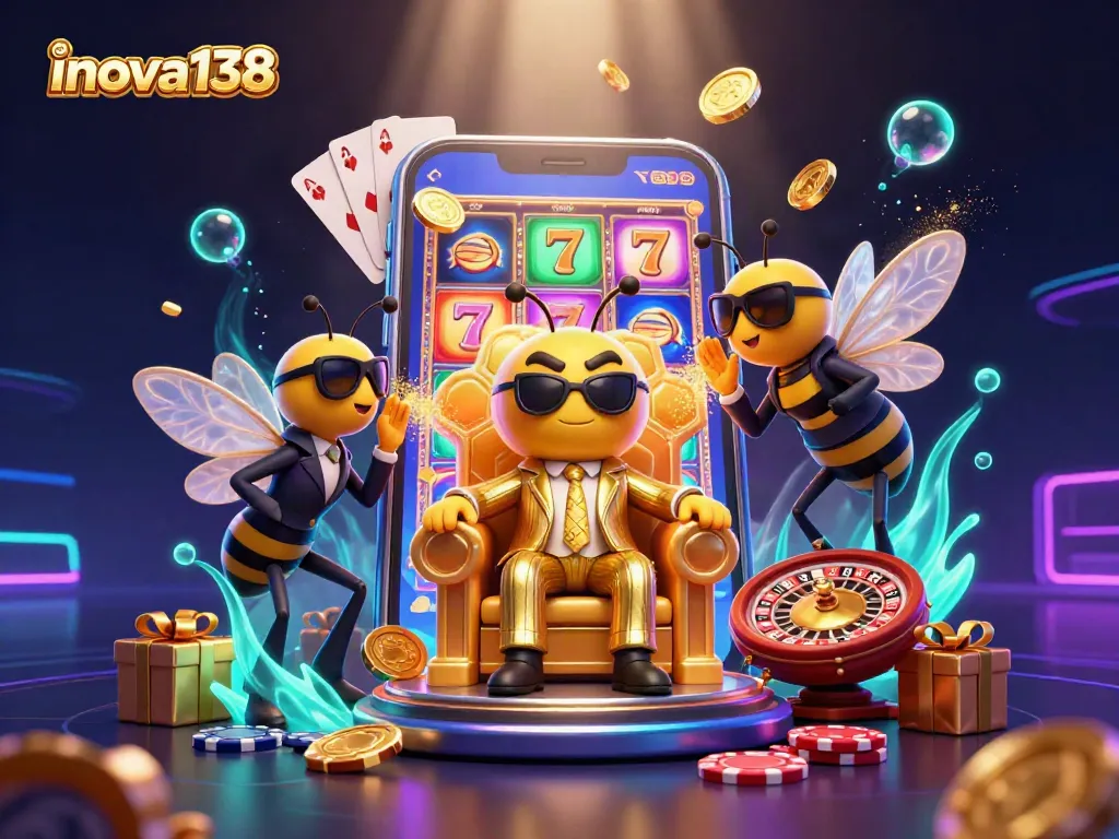 Experience thrilling gameplay with inova138, featuring a bumblebee mob boss and exciting gambling visuals.