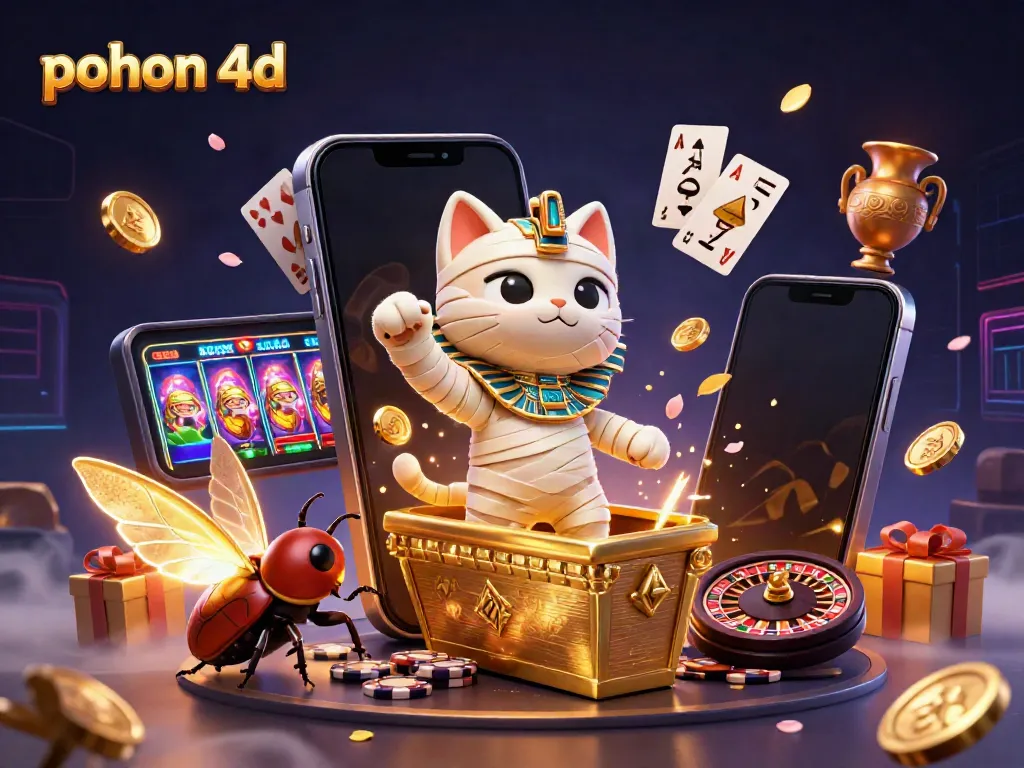 Experience thrilling gameplay with pohon 4d as Egyptian mummy cat and friends take on the casino adventure!