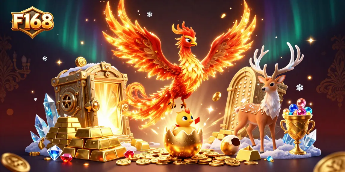 Experience thrilling gameplay with F168, featuring vibrant scenes of winning moments and high-stakes action.