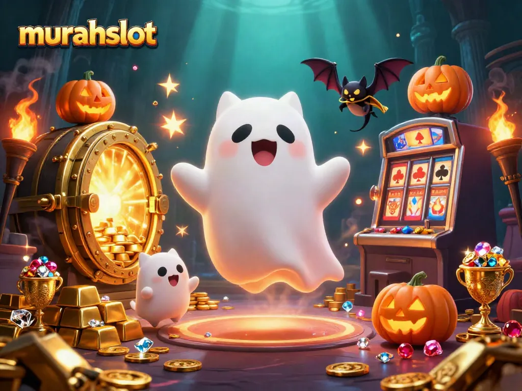 Engage in thrilling gameplay at murahslot with a friendly ghost cat and golden treasures!