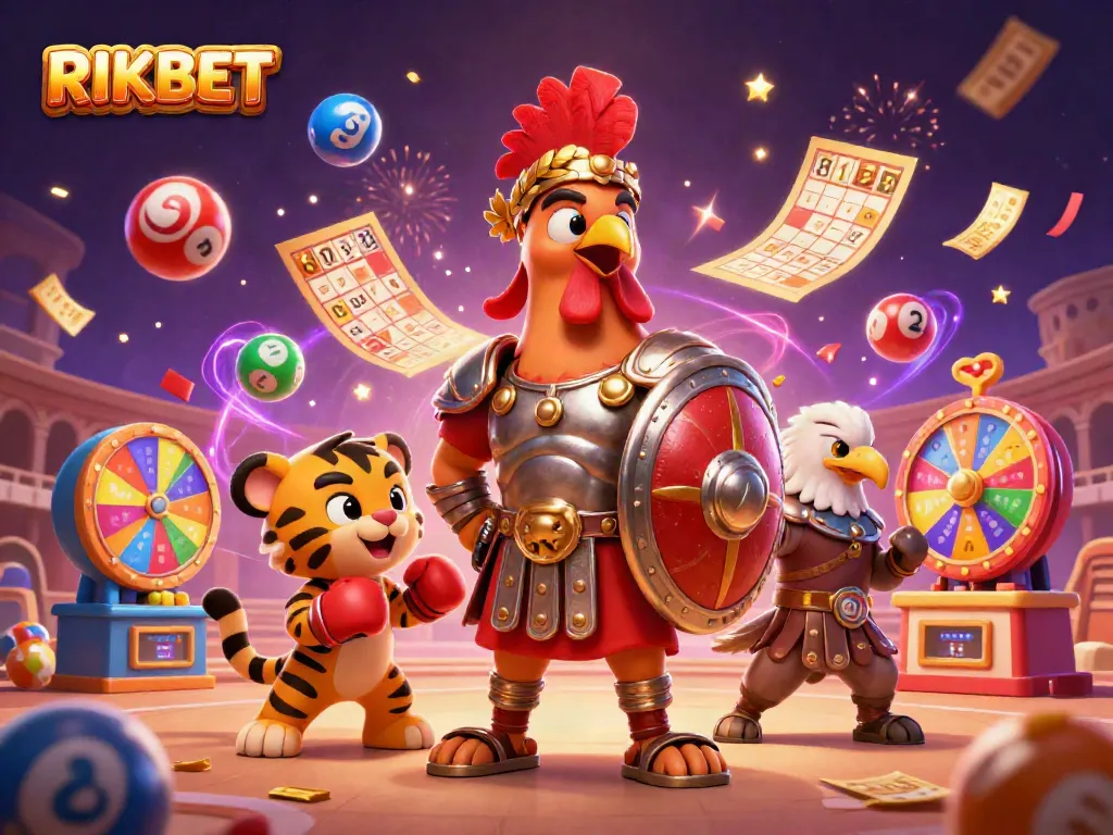 Experience the exciting world of RIKBET with a captivating 3D illustration showcasing vibrant casino elements.
