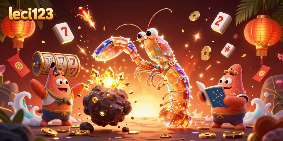 Slot online leci123 yang menarik dengan samurai udang mantis di tengah keramaian koin emas.