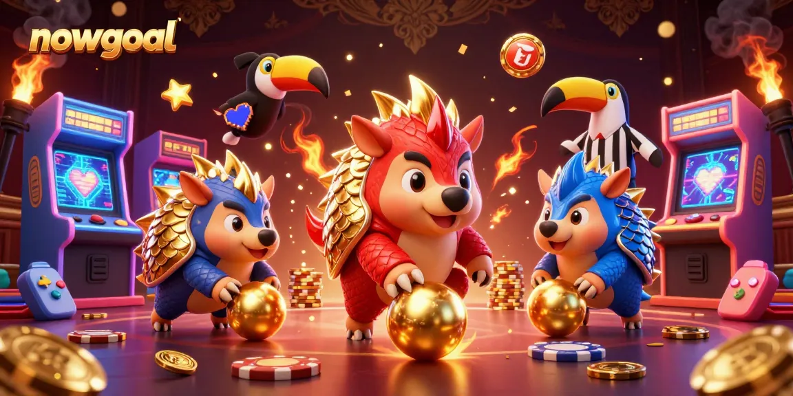 Grup pangolin berkompetisi dalam permainan bola emas di situs nowgoal, menampilkan elemen kasino.