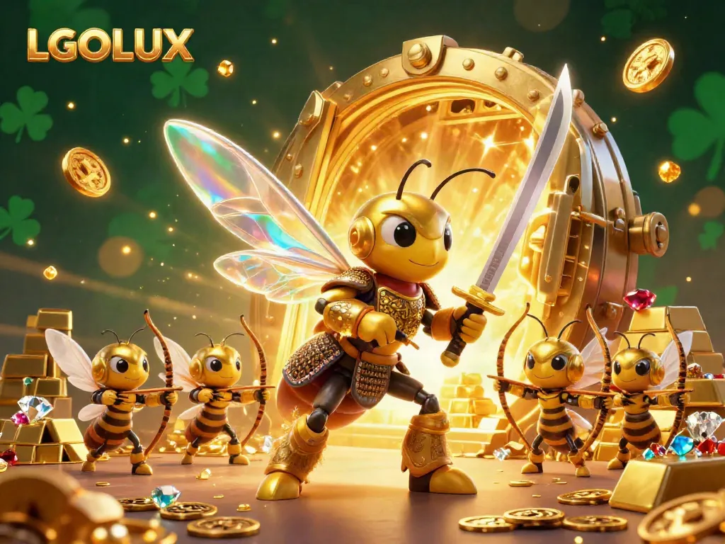 Engage in vivid excitement with LGOLUX's action-packed gaming scene featuring vibrant prizes.