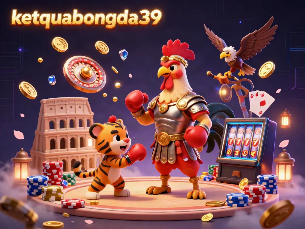 Experience the excitement of betting on ketquabongda39 with vibrant casino elements and engaging characters.