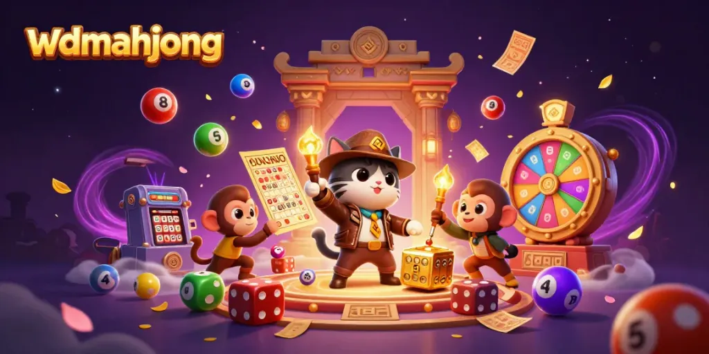 Experience thrilling moments with wdmahjong as a cartoon archaeologist cat explores a magical casino.