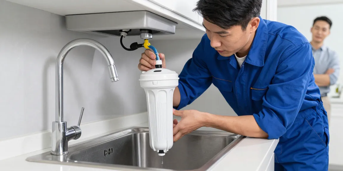 Waterdrop RF10-UF 0.01 μm Water Filter Replacement for Waterdrop 10UA/10UA-UF, trusted local technician performing quality installation.