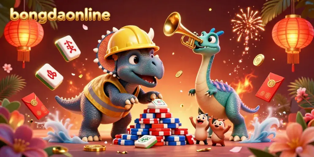 Engage with the exciting world of gambling at bongdaonline with fun characters and vibrant elements.