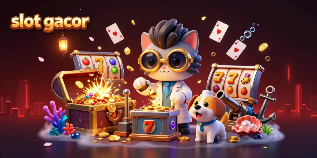 Menggali slot gacor dengan kucing ilmuwan gila dan anjing dalam lab yang penuh koin emas.