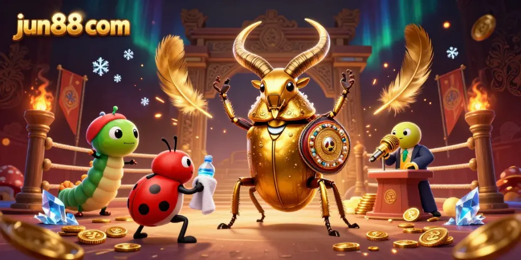 Engage in the excitement of jun88 com with vibrant characters in a dynamic gambling arena.