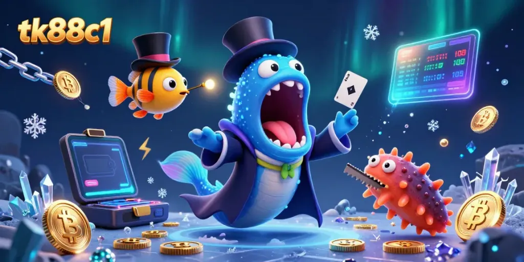 Experience thrilling magic at tk88c1 with animated sea creatures performing in a vibrant casino scene.