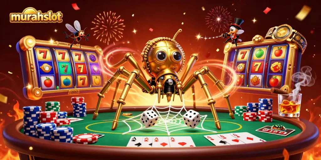 Players enjoy thrilling slot action at murahslot, featuring stunning visuals and vibrant game elements.