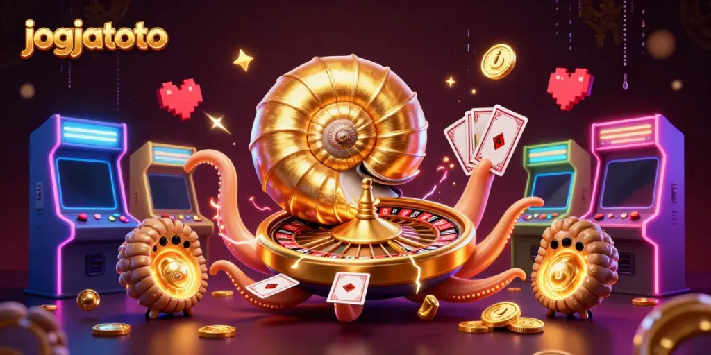 Experience the thrill of jogjatoto with a vibrant, animated casino scene featuring interactive gaming elements.