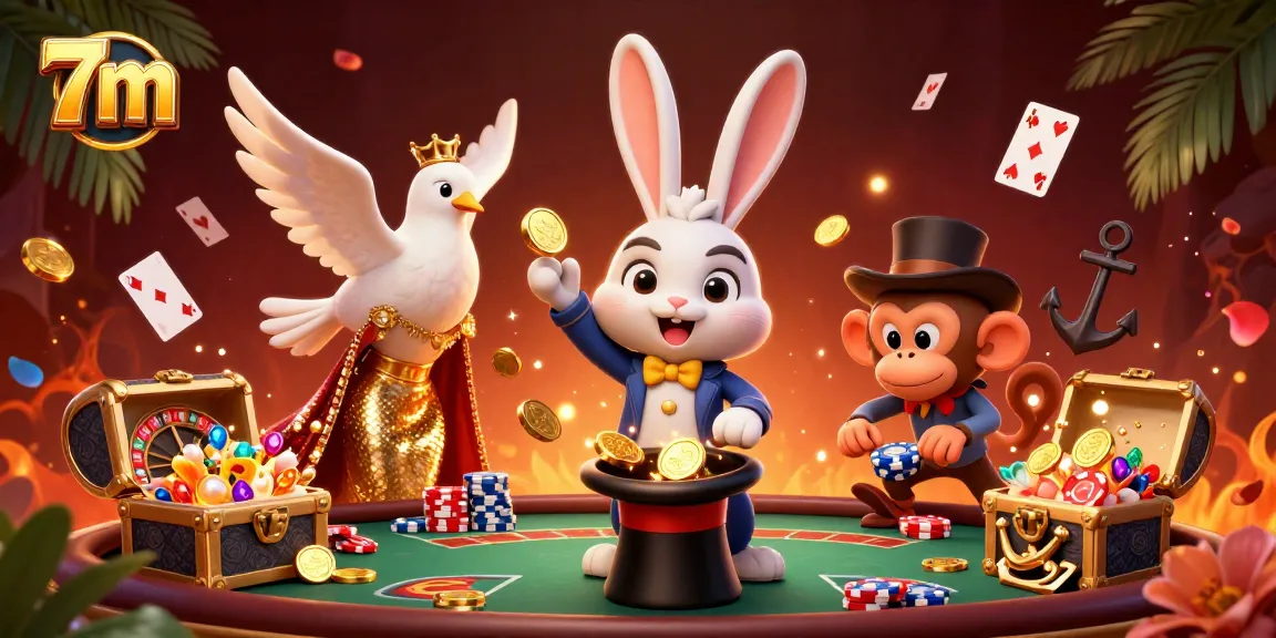 Experience thrilling wins with 7m's vibrant storytelling in an enchanting gambling scene.