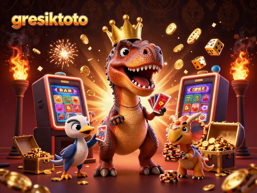 Experience thrilling gameplay at gresiktoto with dynamic casino elements and vibrant characters.