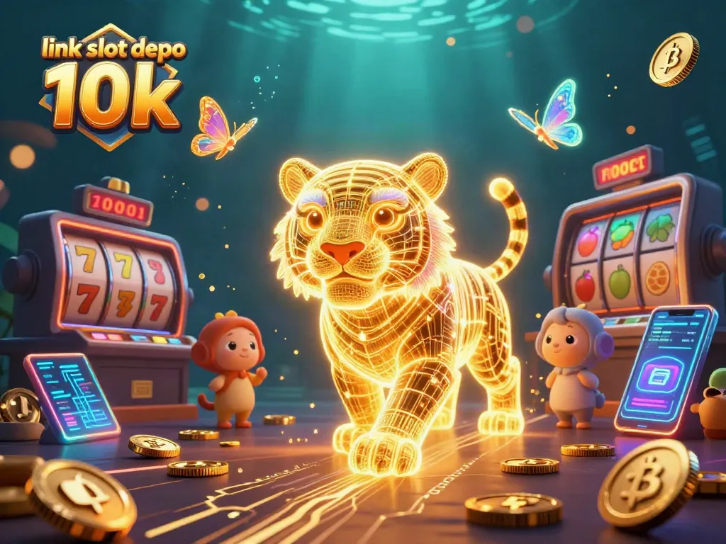 Engage with link slot depo 10k and win big in a vibrant 3D casino scene filled with energy.