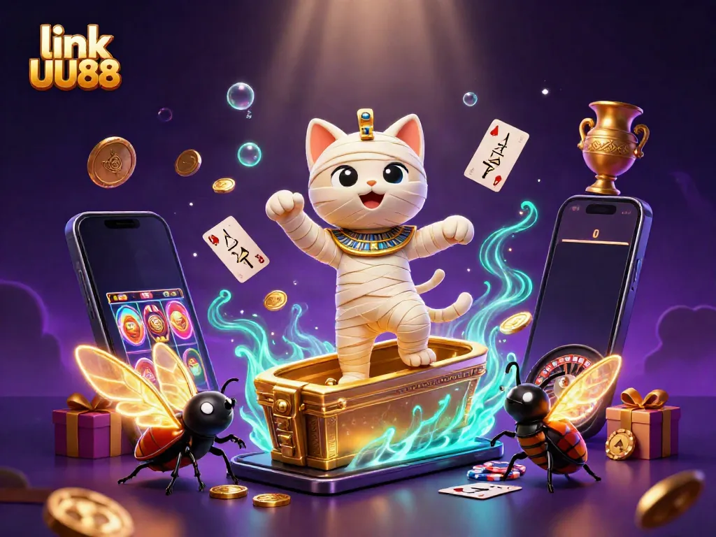 Experience the thrill of winning with link UU88 in this vibrant casino illustration