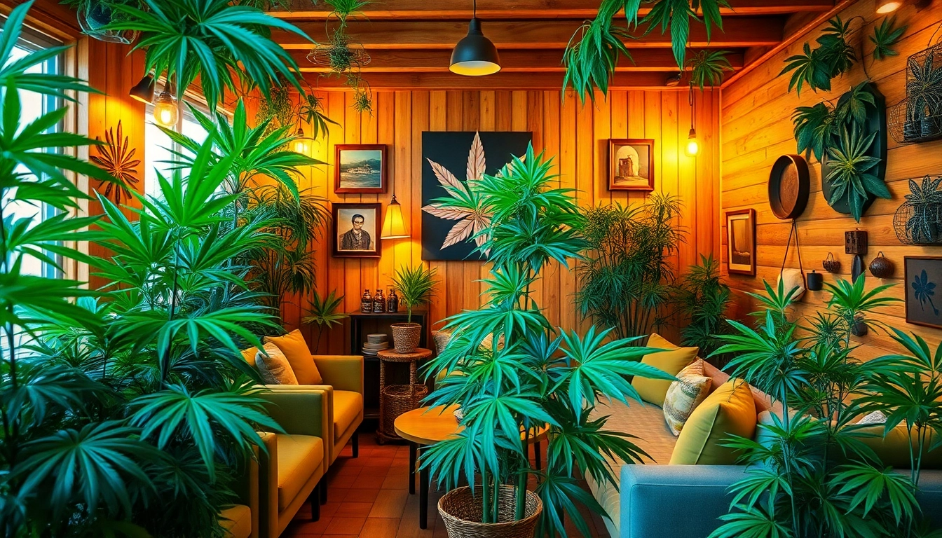 Profitez du Club Cannabis Lloret De Mar dans un espace convivial et relaxant, rempli de verdure.