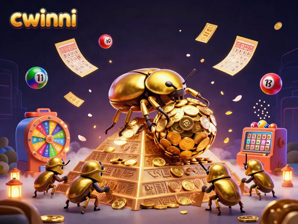 Experience exciting wins with cwinni and vibrant casino elements in a packed, dynamic scene.