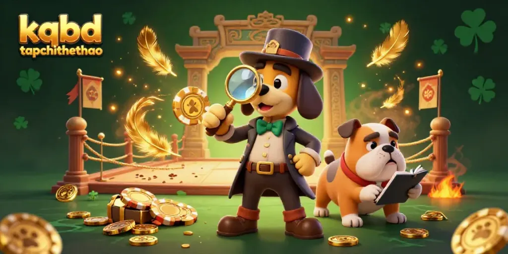 Engage with kqbd tapchithethao in a thrilling 3D scene featuring detectives and poker chips.