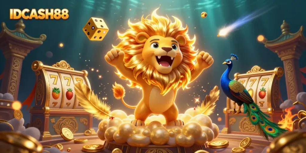 Experience thrilling gameplay at IDCASH88 featuring vibrant characters, dynamic slot elements, and an engaging casino ambiance.