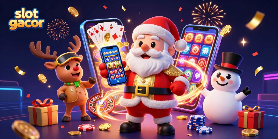 Menangkan slot gacor dengan antusiasme di kasino, Santa yang ramah, rusa dealer, dan salju imut berdampingan.