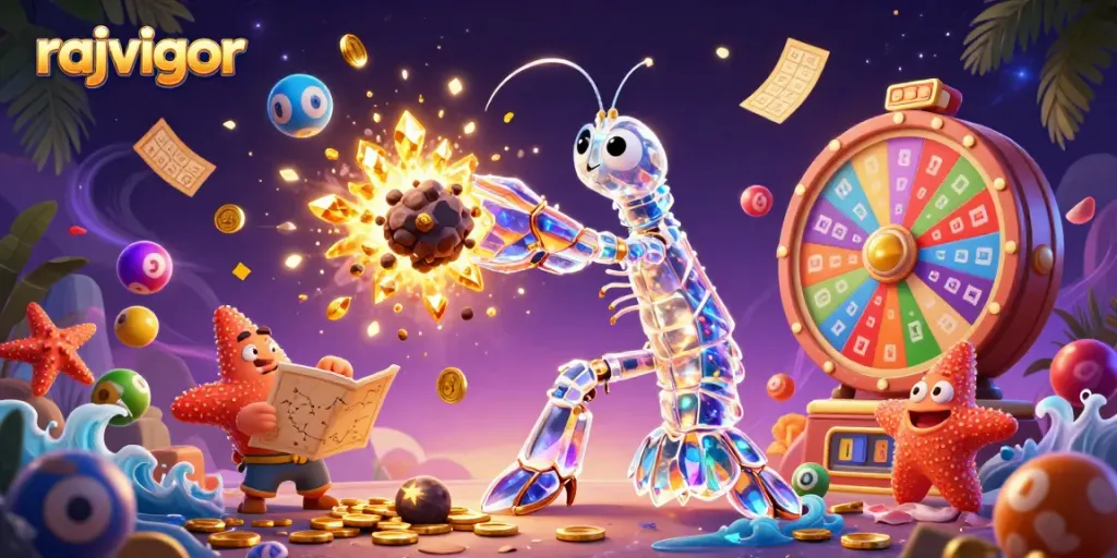 Engage with the thrilling world of rajavigor, showcasing dynamic characters and vibrant gambling activities.
