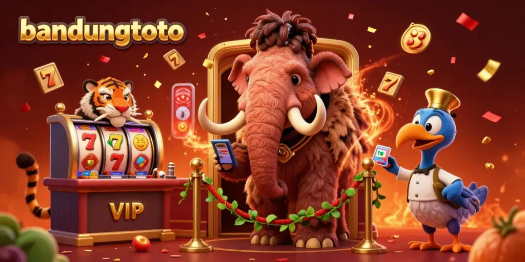 Experience exhilarating thrills at bandungtoto with vibrant slots and animated casino characters.