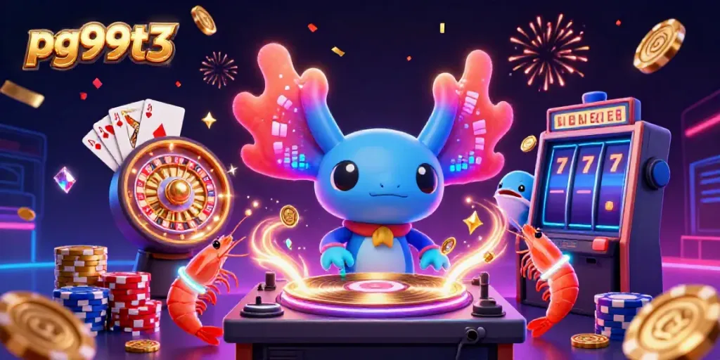 Engage with pg99t3's vibrant underwater casino scene featuring dynamic gaming action and colorful characters.