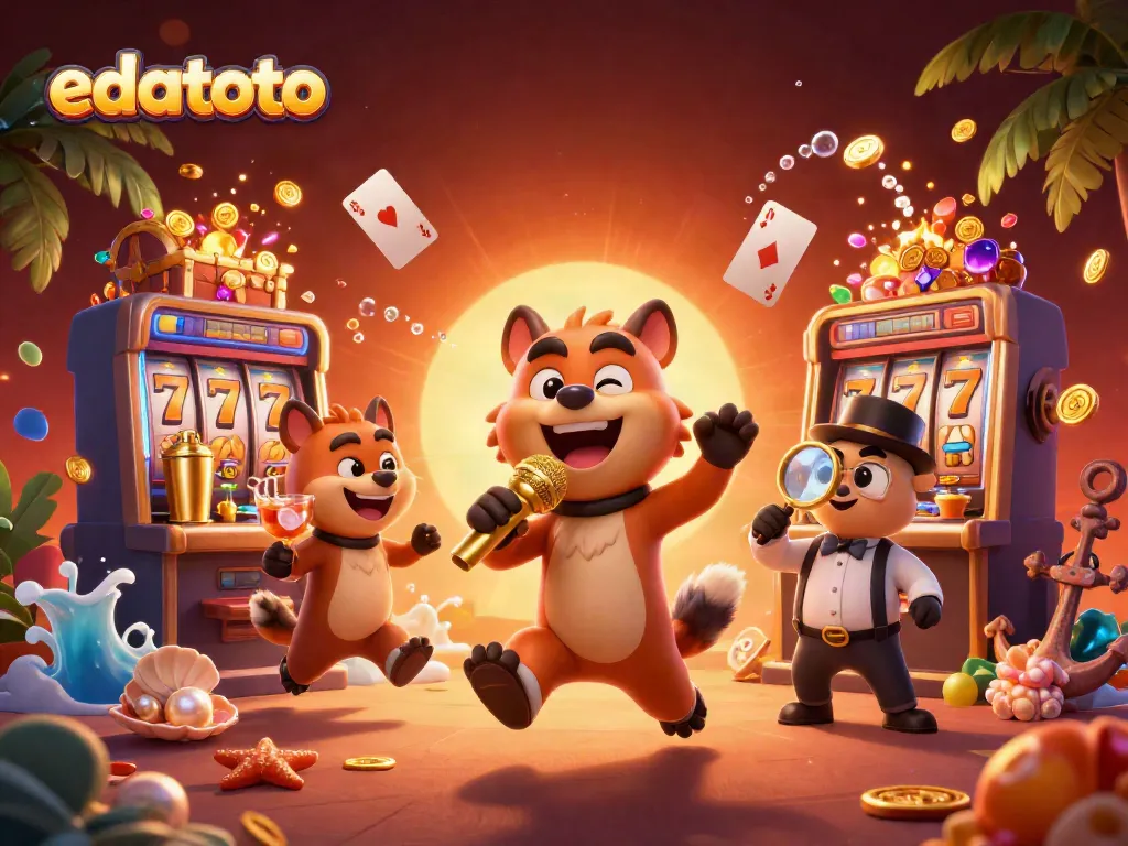 edatoto: Komedi kasino penuh warna dengan karakter hyena yang menghibur dan mesin slot