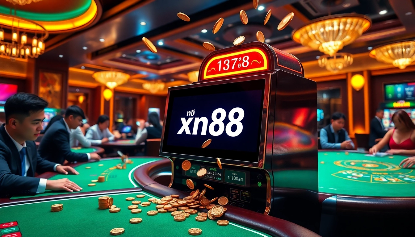 Experience the thrill of nổ hũ xn88 with exciting slot machine action and vibrant casino atmosphere.