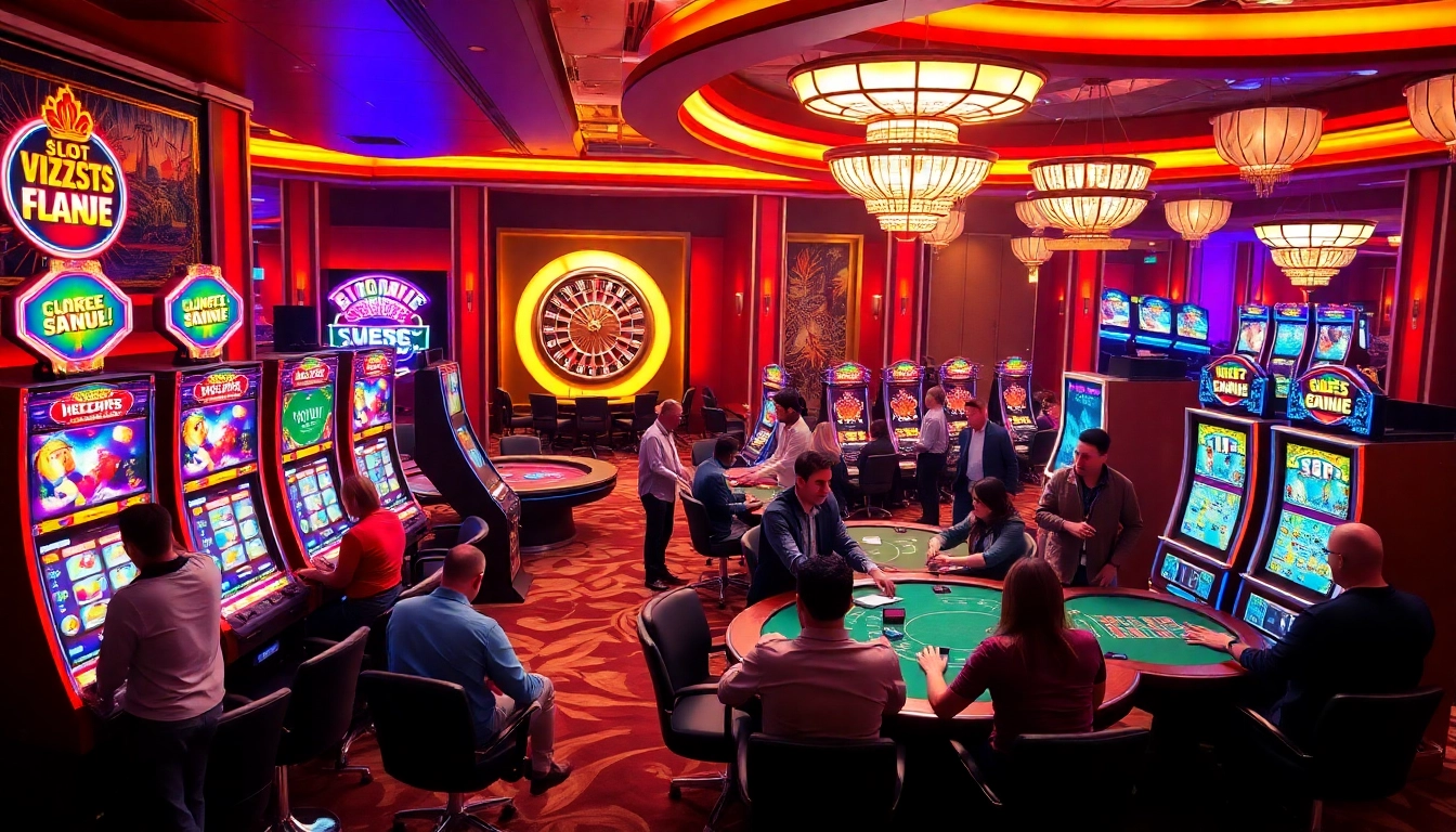 Winning big at exciting link slot pulsa games in a vibrant casino atmosphere.