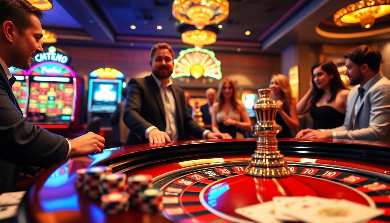 Experience the excitement of gaming at https://cm88bet.us/ban-ca-cm88/ with vibrant casino elements, including roulette and poker.