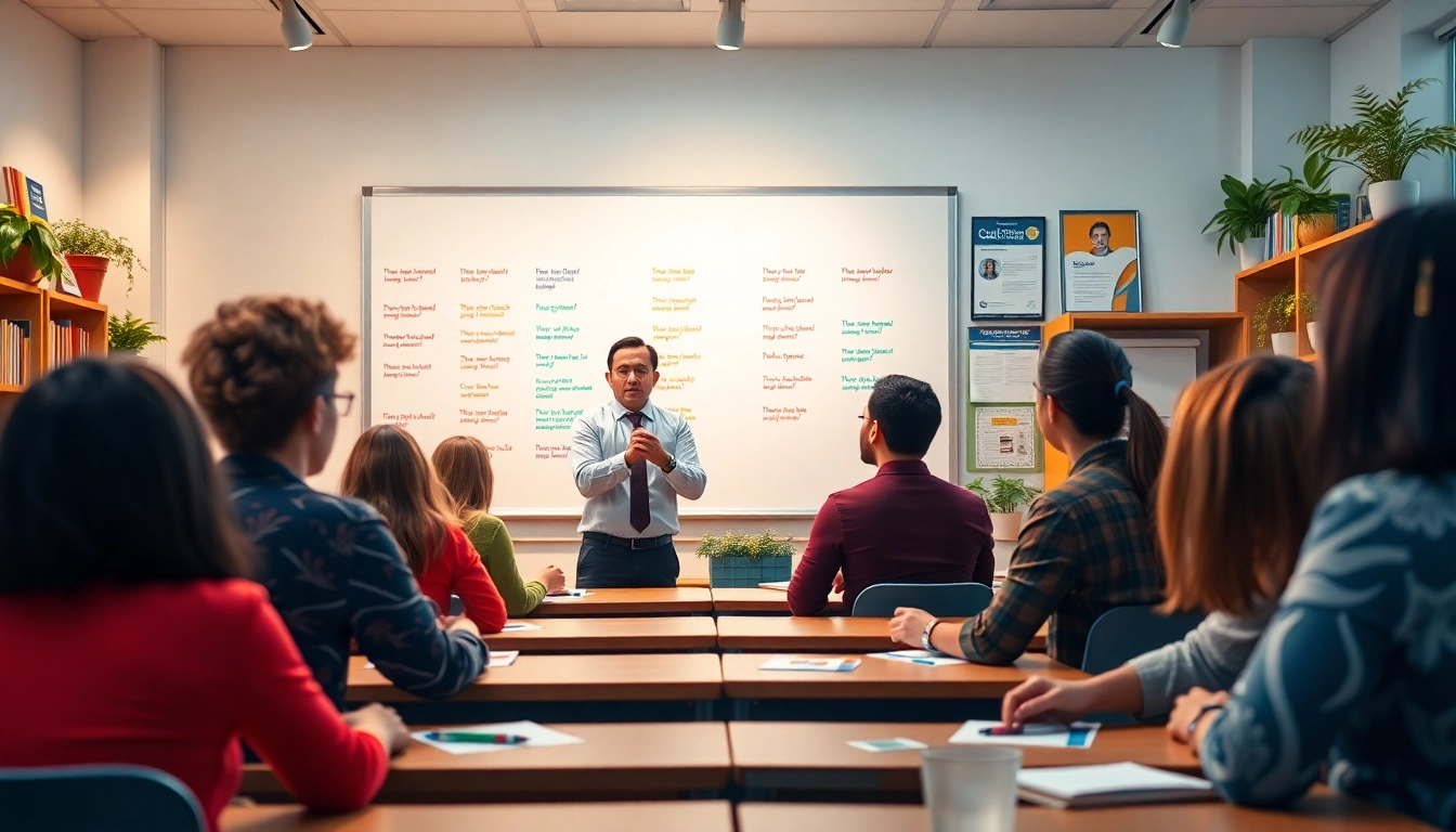Interactive quiz session with engaged students in a colorful classroom environment.