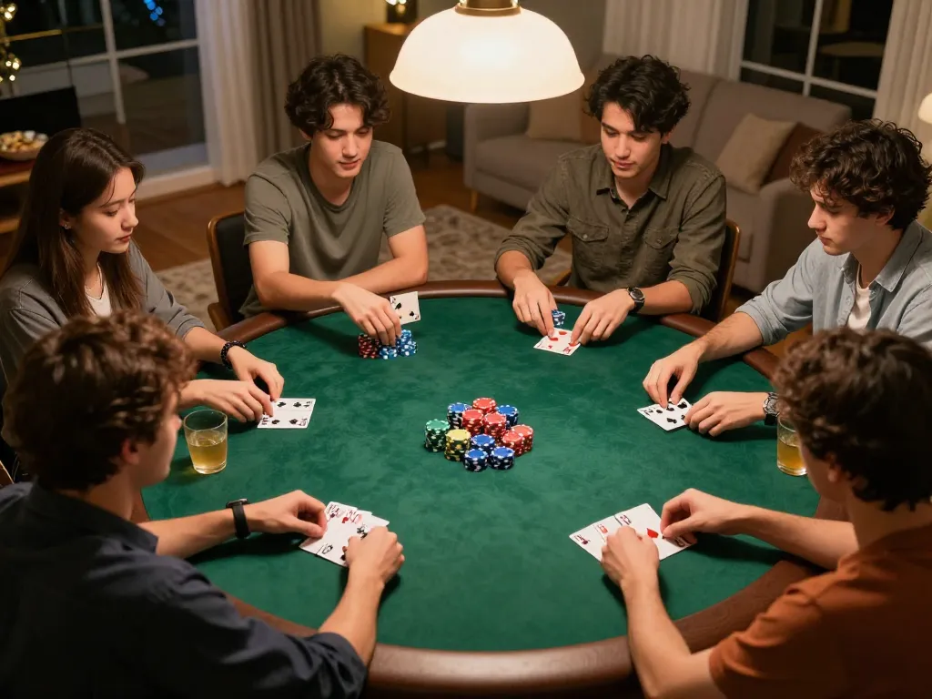 Pemain yang terlibat di malam poker mpo777 menunjukkan strategi dan kebersamaan dalam suasana yang nyaman.