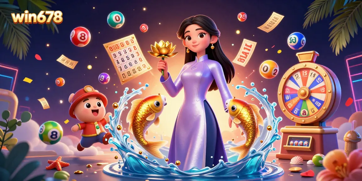 Win678 presents a vibrant online casino experience with energetic visuals, dynamic elements, and charming characters.