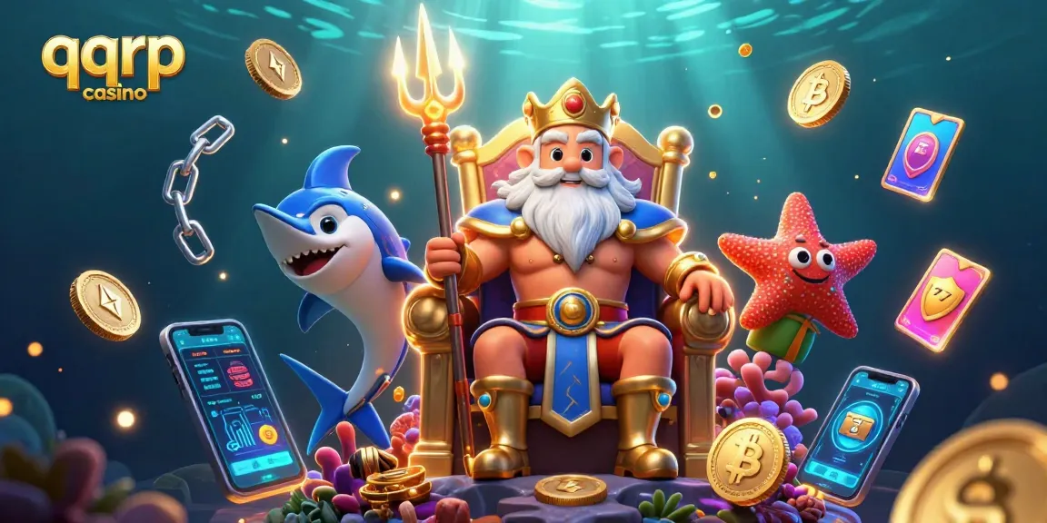 Engage in gaming excitement at qqrp casino with Neptune, samurai, and vibrant game elements.
