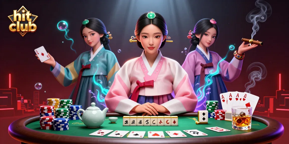 Experience the excitement of hit club with a vibrant poker scene featuring intricate details and colorful gaming elements.