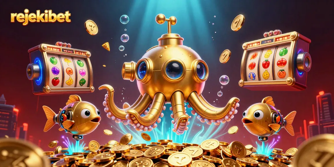 Experience rejekibet's thrilling slot adventure with golden coins, vibrant reels, and enticing jackpots.