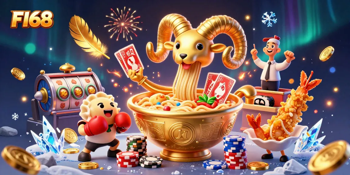 Experience thrilling gameplay with F168, featuring lively 3D characters and casino elements.