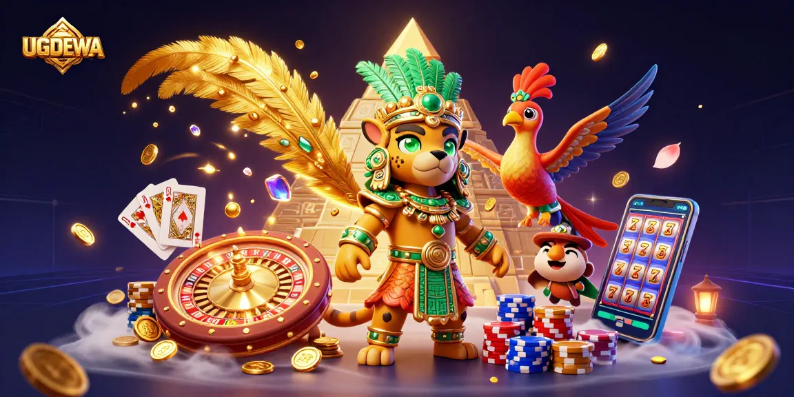 Experience the excitement of gaming with UGDEWA's dynamic casino artwork showcasing vibrant characters and elements.