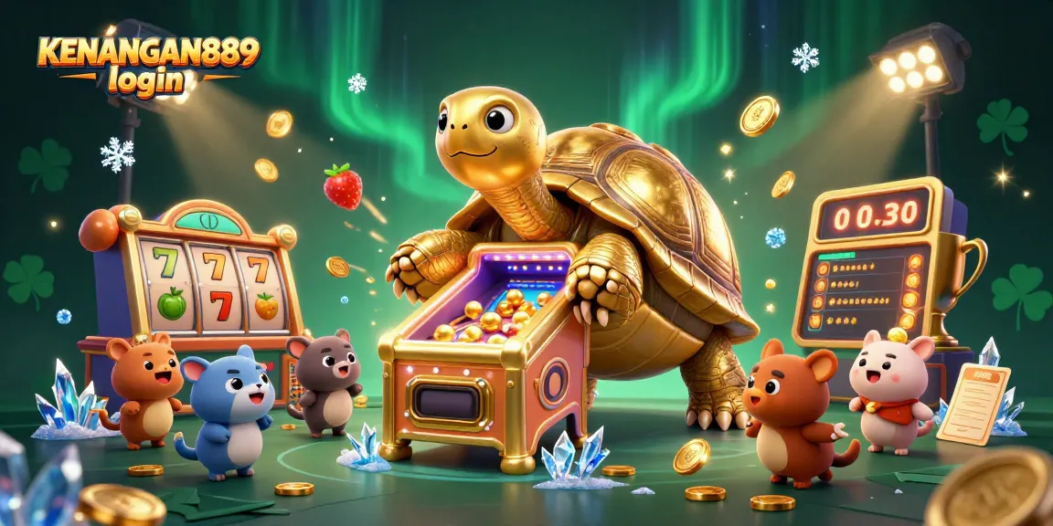 Experience thrilling action with KENANGAN889 login at this vibrant slot machine scene, featuring lively cartoon animals.