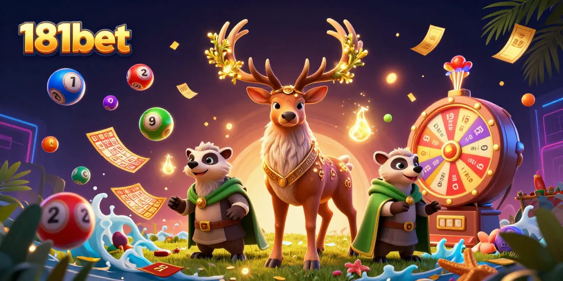 Experience exhilarating games with 181bet involving colorful lottery balls, a druid, and a badger.