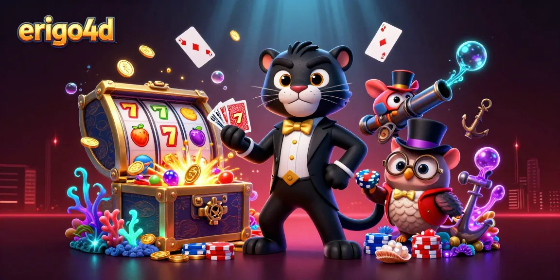 Engage in thrilling gameplay at erigo4d with stylish characters and vibrant slot elements.