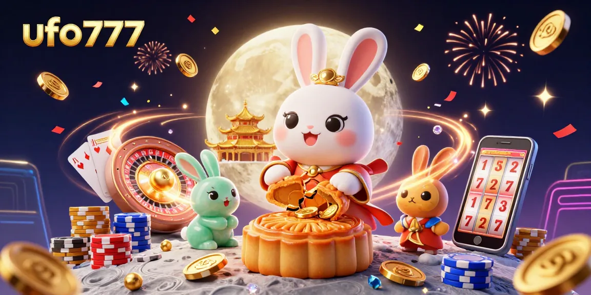 Experience exciting gaming at ufo777 with a vibrant 3D casino scene featuring traditional elements and casino symbols.