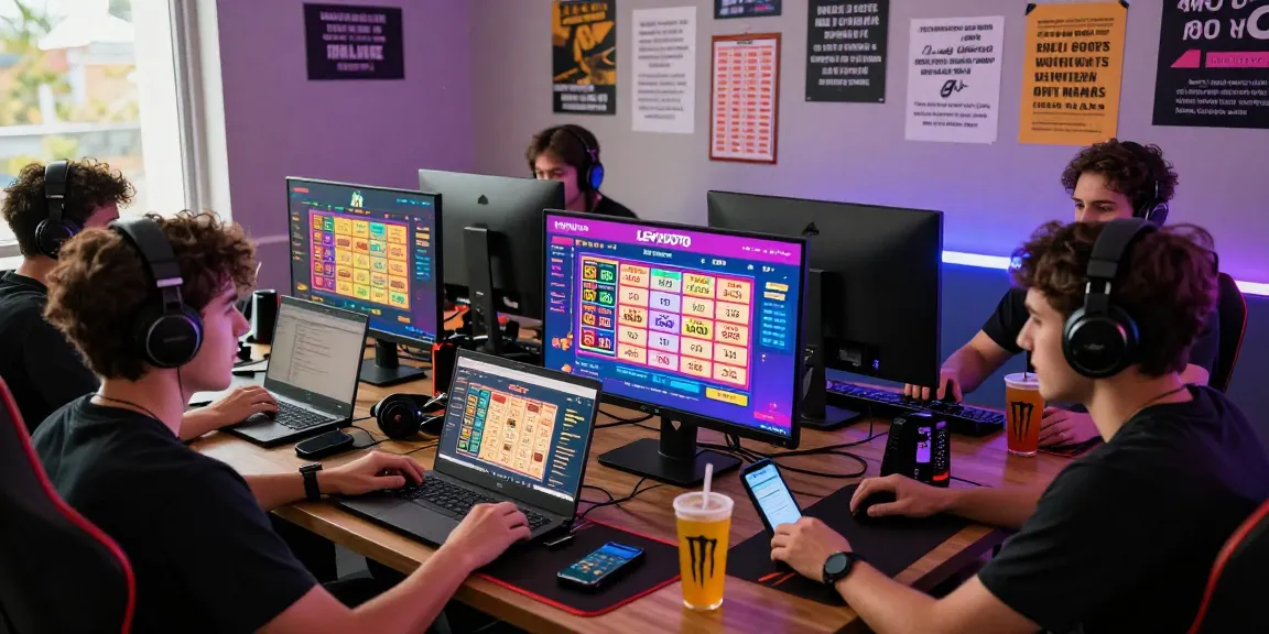 Exciting online lottery gaming scene showcasing friends engaged with LEVISTOTO platform.