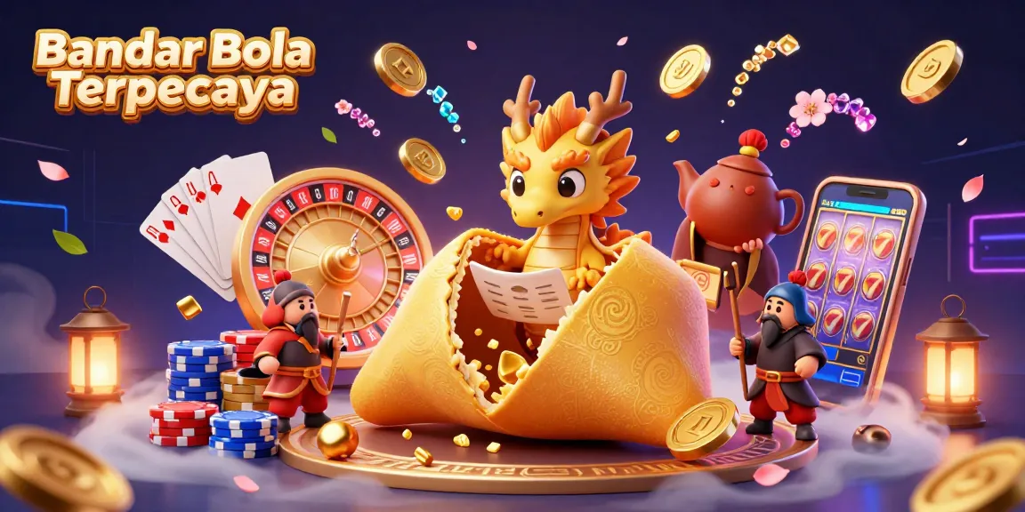 Engage with Bandar Bola Terpercaya's vibrant sports betting scene featuring dynamic elements and colorful characters.