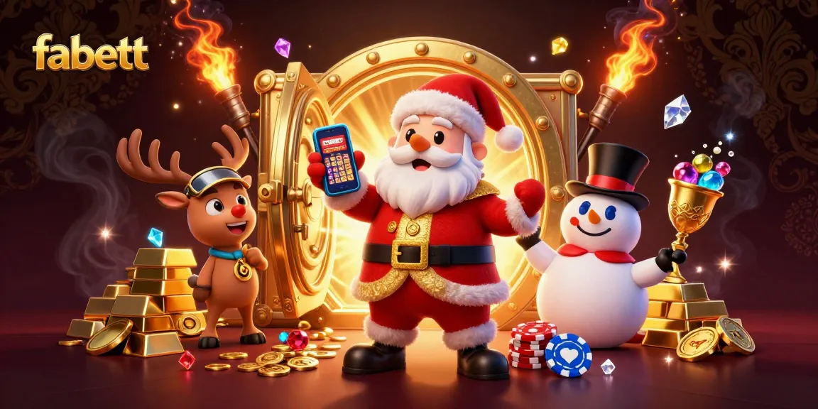 fabett offers thrilling gameplay with Santa in a casino setting, showcasing jackpots and festive fun.