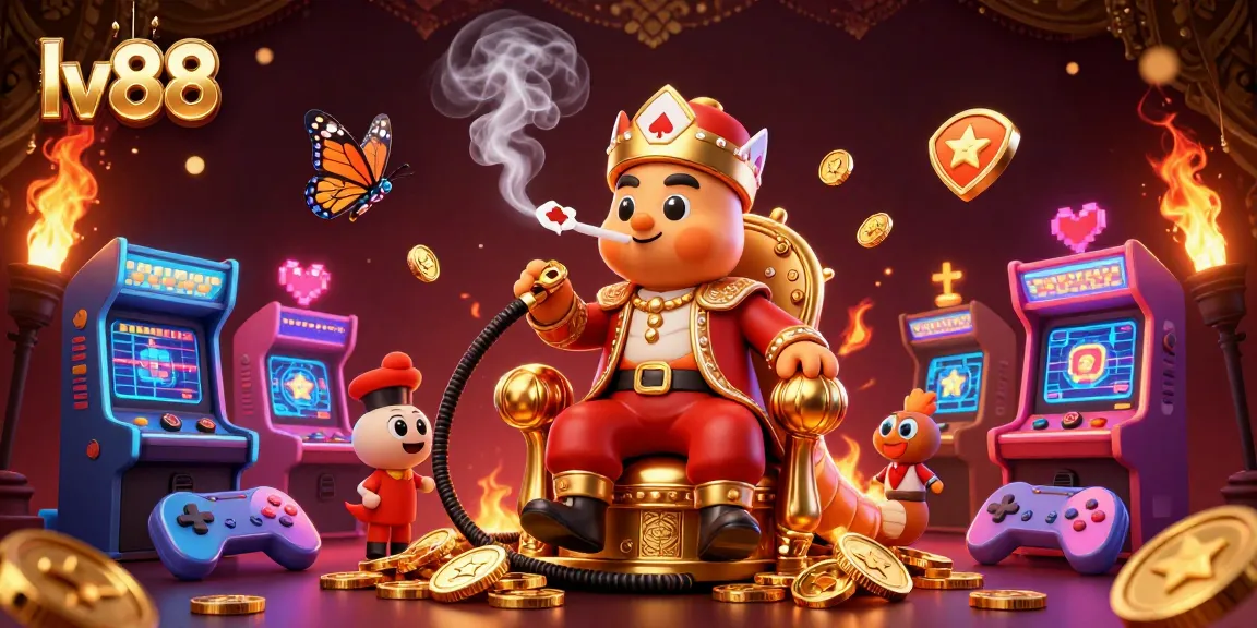 Experience thrilling gaming adventures at lv88, showcasing vibrant casino action and unique 3D art.